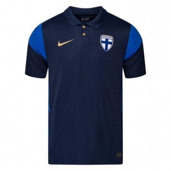 Camisola Finlândia Equipamento Segundo Euro 2020 Manga Curta